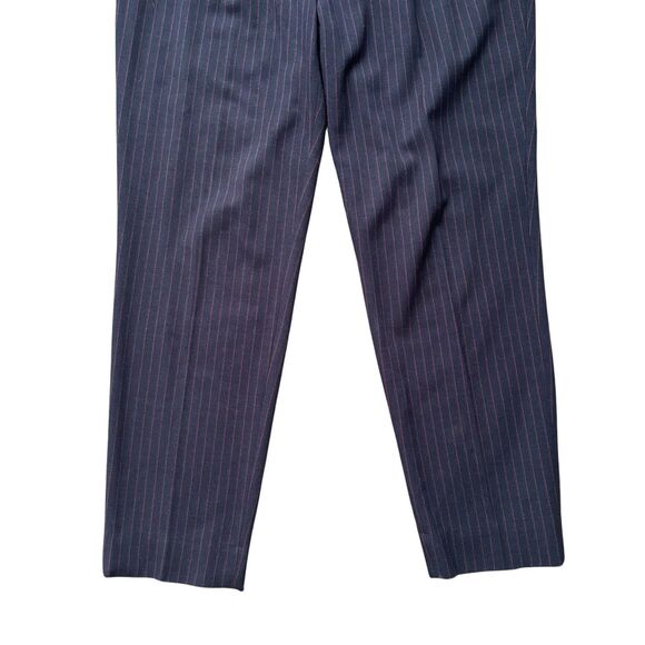 Liz Claiborne Navy Blue With Red Pin Stripes Pant Suit Set Business Size 6 - Picture 8 of 14